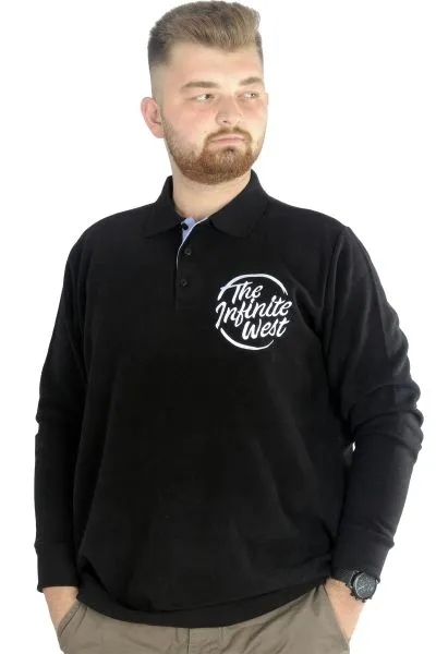 Erkek Sweatshirt  Polo Selanik İnfinite 22441 Siyah SIYAH