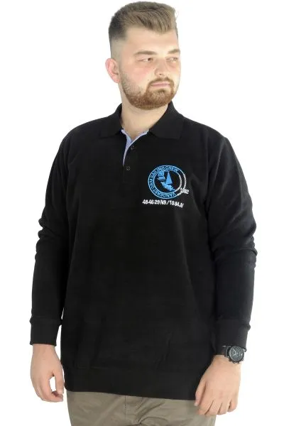 Erkek Sweatshirt  Polo Selanik Sailing Crew 22442 Siyah SIYAH
