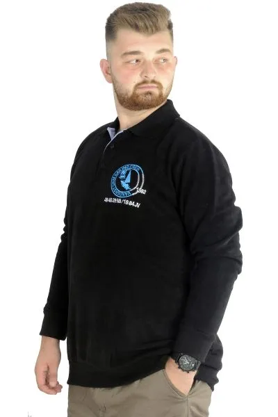Erkek Sweatshirt  Polo Selanik Sailing Crew 22442 Siyah SIYAH