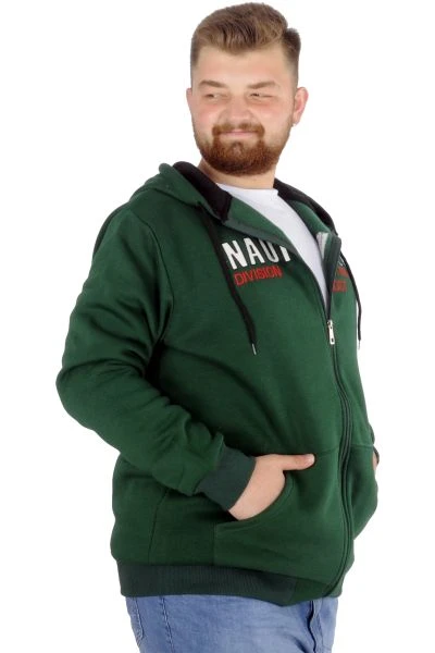 Big Tall Men's Sweatshirt Hooded Zippered Nautical 22523 Naphtha