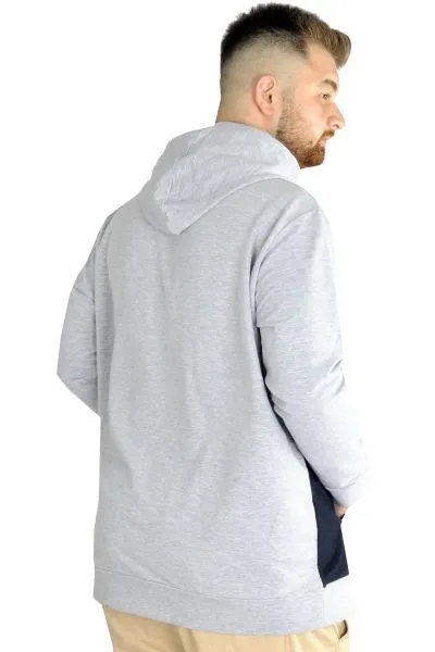 Erkek Sweat Kapşon Parçalı Kanguru Cep 22527 Grimelanj GRI