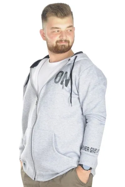 Erkek Sweat Kapşon Fermuarlı Keep On 22533 Grimelanj GRI