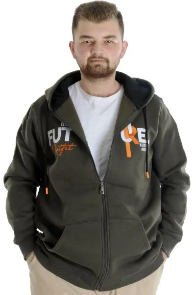Erkek Sweat Kapşonlu Fermuarlı Future 22535 Haki HAKI