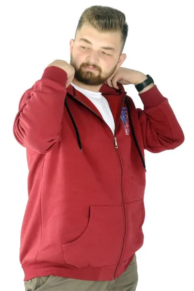Erkek Sweat Fermuarlı Free Your Mind 22536 Bordo BORDO