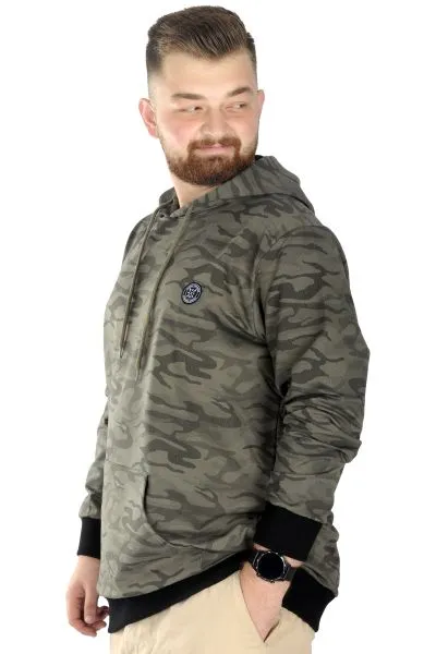 Erkek Sweat Kapşon Kanguru Kamuflaj 22547 Haki HAKI