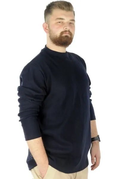 Büyük Beden Uzun Kol Yarım Balıkçı Kazak 22558 Lacivert LACIVERT