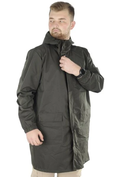 Big Tall Men Raincoat Hooded 22700 Khaki
