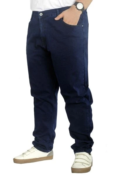 Big Tall Men Jeans Blue Striped Alfa 22911 Navy Blue