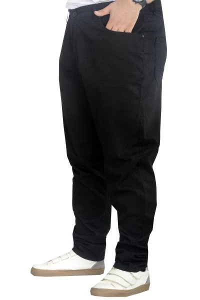 Big-Tall Men Linen Pants Bora 22914 Black