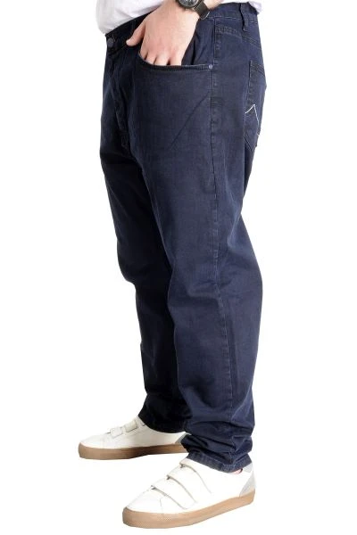 Büyük Beden Erkek Kot Pantolon Klasik 5Cep Mark 22930 Blue Black
