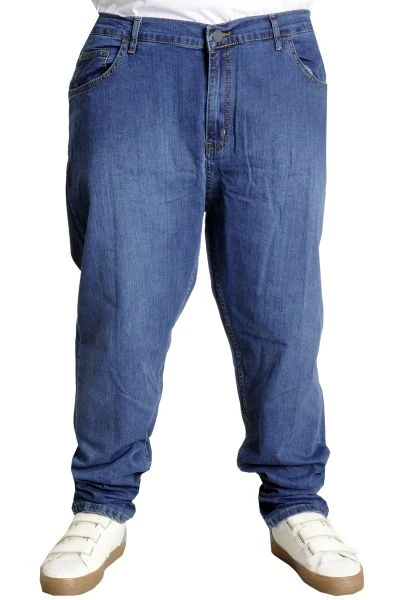 Büyük Beden Erkek Pantolon Kot Klasik Toronto Blue 22936 Mavi