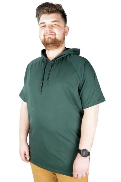 Büyük Beden Tshirt Reglan Kapşonlu 22117 Nefti NEFTI