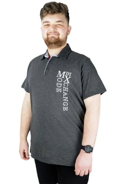 Erkek Polo T shirt Mode Exchange 22312 Antramelanj ANTRASIT