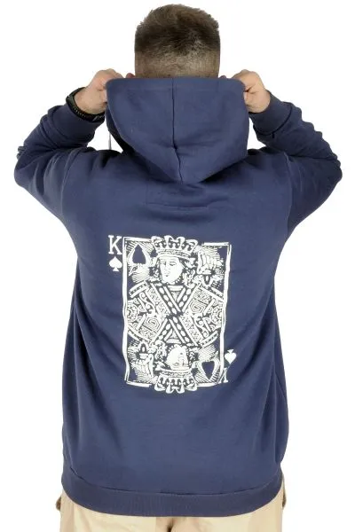 Erkek Sweat Kapşonlu Fermuarlı 22539 İndigo [product_color]