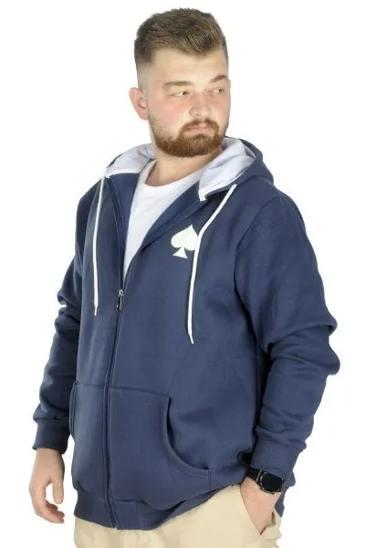 Erkek Sweat Kapşonlu Fermuarlı 22539 İndigo [product_color]