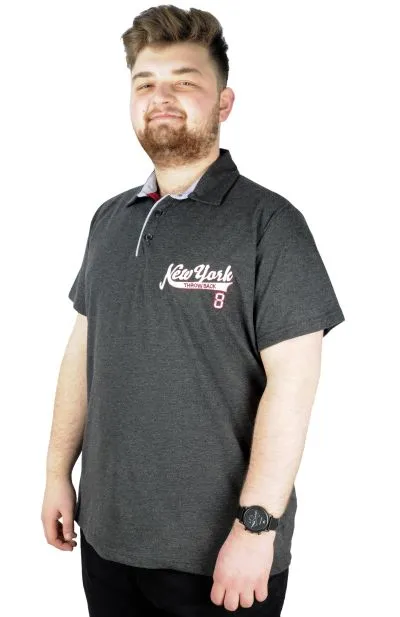 Erkek T shirt Polo New York Throwback 22302 Antramelanj ANTRASIT