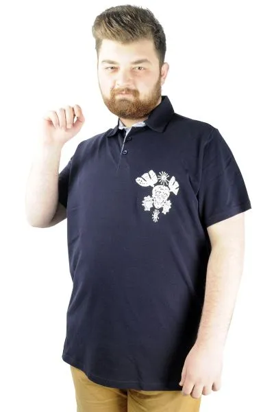 Erkek T shirt Polo Skull 22304 Lacivert LACIVERT