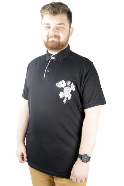 Erkek T shirt Polo Skull 22304 Siyah SIYAH