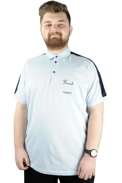 Erkek T shirt Polo Think Desert 22310 Mavi MAVI