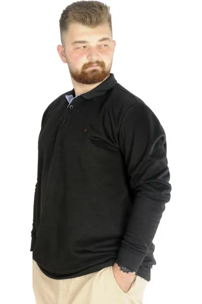 Erkek Uzun Kol Polo Cepsiz İnterlok M 22461 Siyah [product_color]