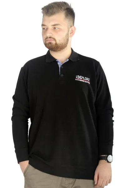 Erkek Uzun Kol Polo Explore Waffle 22448 Siyah [product_color]