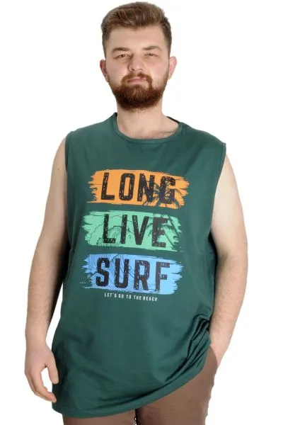 Büyük Beden Erkek Atlet LONG LIVE SURF 23009 Nefti