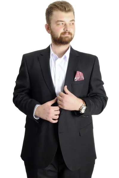 Big Size Mens Suit Line 23023 Black