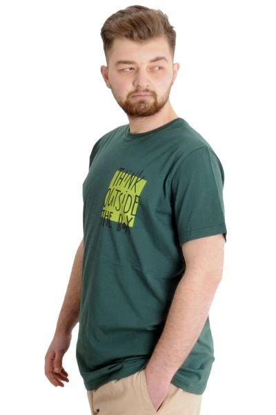 Büyük Beden Erkek T-shirt OUTSIDE 23106 Nefti