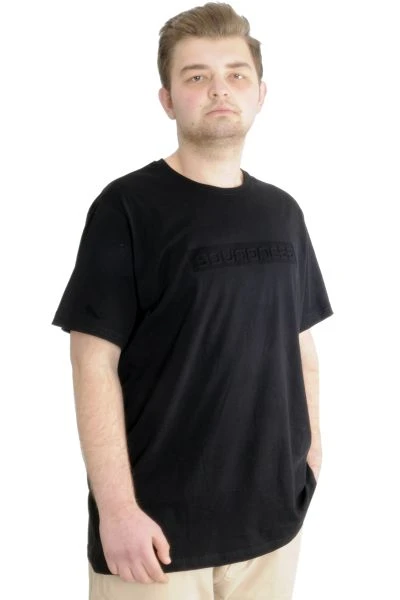 Büyük Beden Erkek T-shirt SOUNDNESS 23114 Siyah