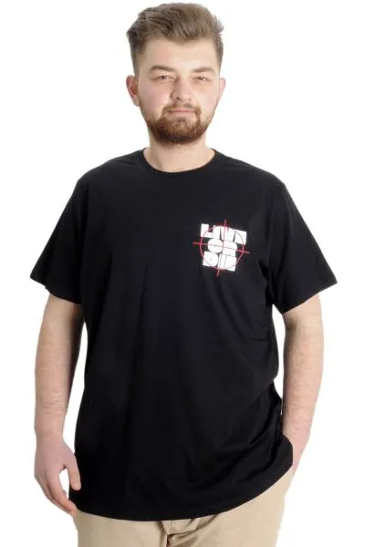 Big Size Mens T-Shirt LIVE OR DIE 23124 Black
