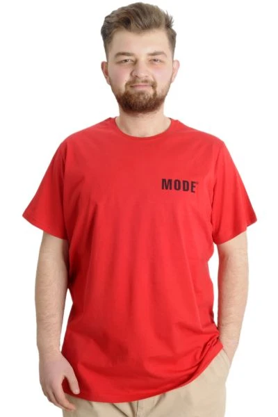 Büyük Beden Erkek T-shirt WORLDWIDE 23126 Kırmızı