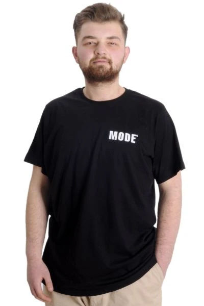 Büyük Beden Erkek T-shirt WORLDWIDE 23126 Siyah