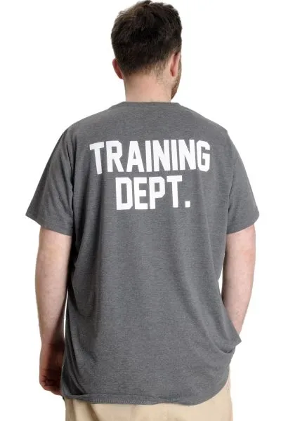 Büyük Beden Erkek T-shirt TRAINING DEPT 23128 Antramelanj