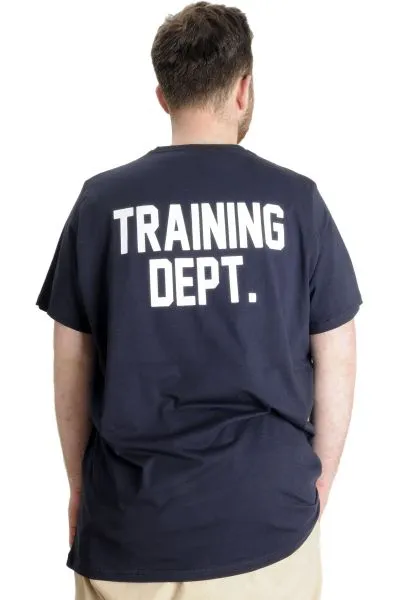 Büyük Beden Erkek T-shirt TRAINING DEPT 23128 Lacivert