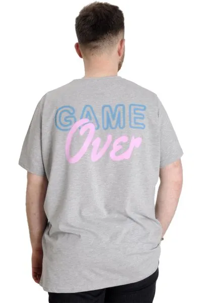 Büyük Beden Erkek T-shirt GAME OVER 23130 Grimelanj