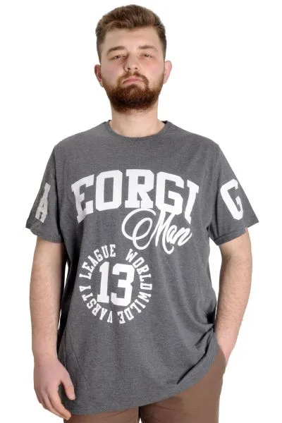 Big Size Mens T-Shirt GEORGIA 23136 AntraMelange