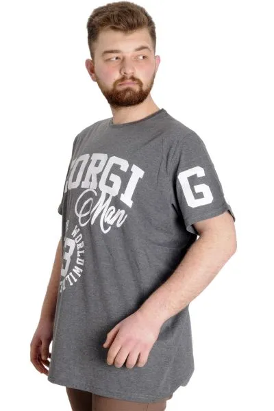 Big Size Mens T-Shirt GEORGIA 23136 AntraMelange