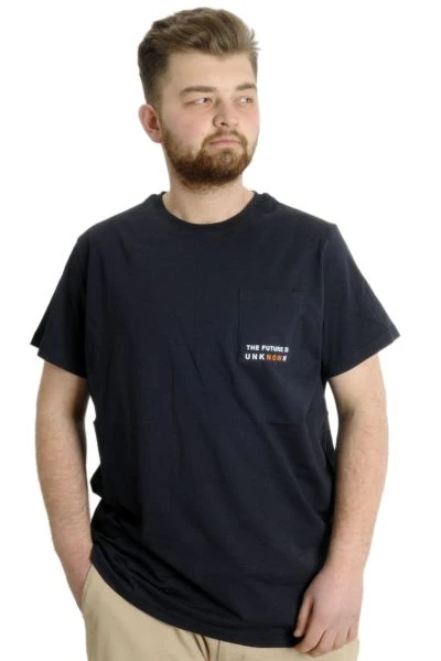 Büyük Beden Erkek T-shirt FUTURE 23200 Lacivert