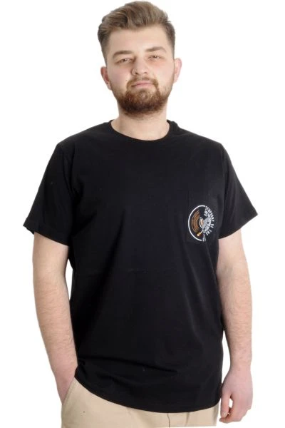 Büyük Beden Erkek T-shirt SYMPHONY 23202 Siyah
