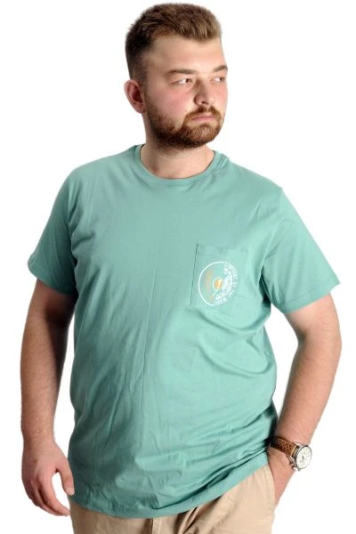 Büyük Beden Erkek T-Shirt Bis Yaka Symphony 23202 Yeşil
