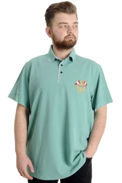 Big Size Mens T-Shirt Polo MODE TEAM 23324 Green