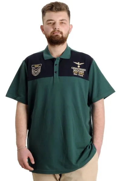 Big Size Mens T-Shirt Polo MILITARE 23327 Naphtha