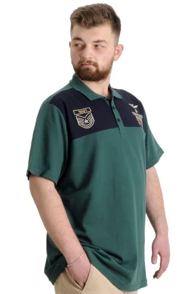 Big Size Mens T-Shirt Polo MILITARE 23327 Naphtha