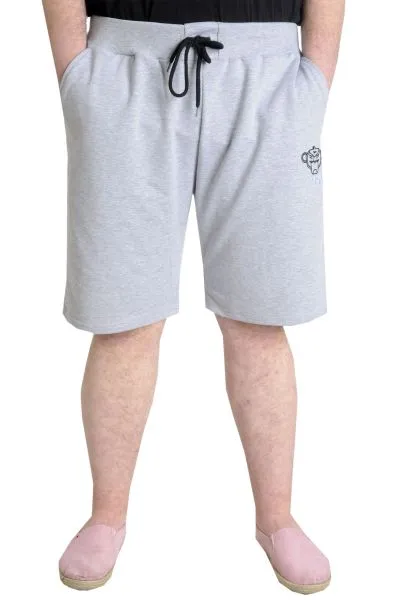Big Size Mens Short 1991 23410 Grey Melange