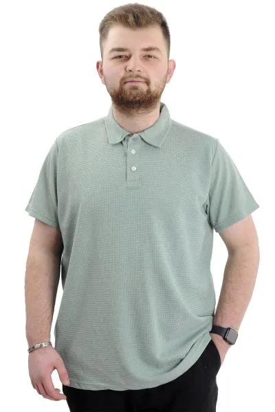 Big Size Mens T-shirt Polo MAN WAFFLE 23461 Cagla