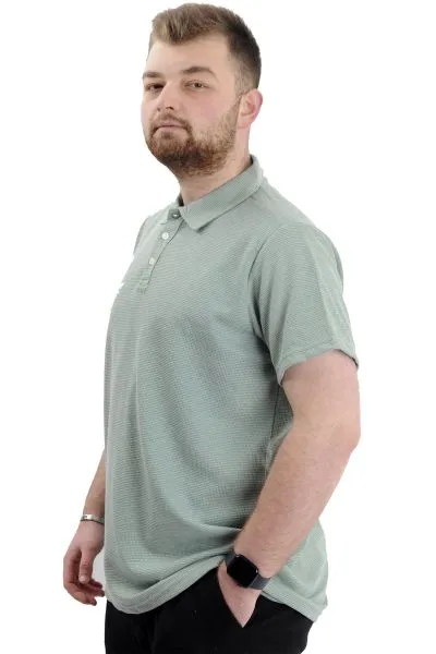 Big Size Mens T-shirt Polo MAN WAFFLE 23461 Cagla