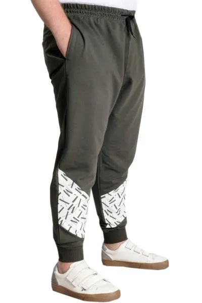 Big Size Sweatpants Garni Printed 23516 Khaki