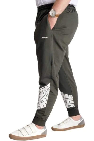 Big Size Sweatpants Garni Printed 23516 Khaki