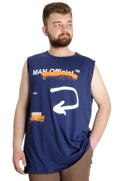 Büyük Beden Erkek Atlet MAN 23009 İndigo [product_color]