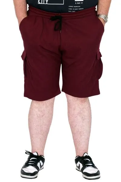 Büyük Beden Erkek Şort Kargo Cep WAFFLE 23500 Bordo [product_color]